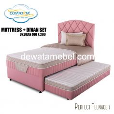 Multibeds Size 100 - Comforta Perfect Teenager 100 / Pink